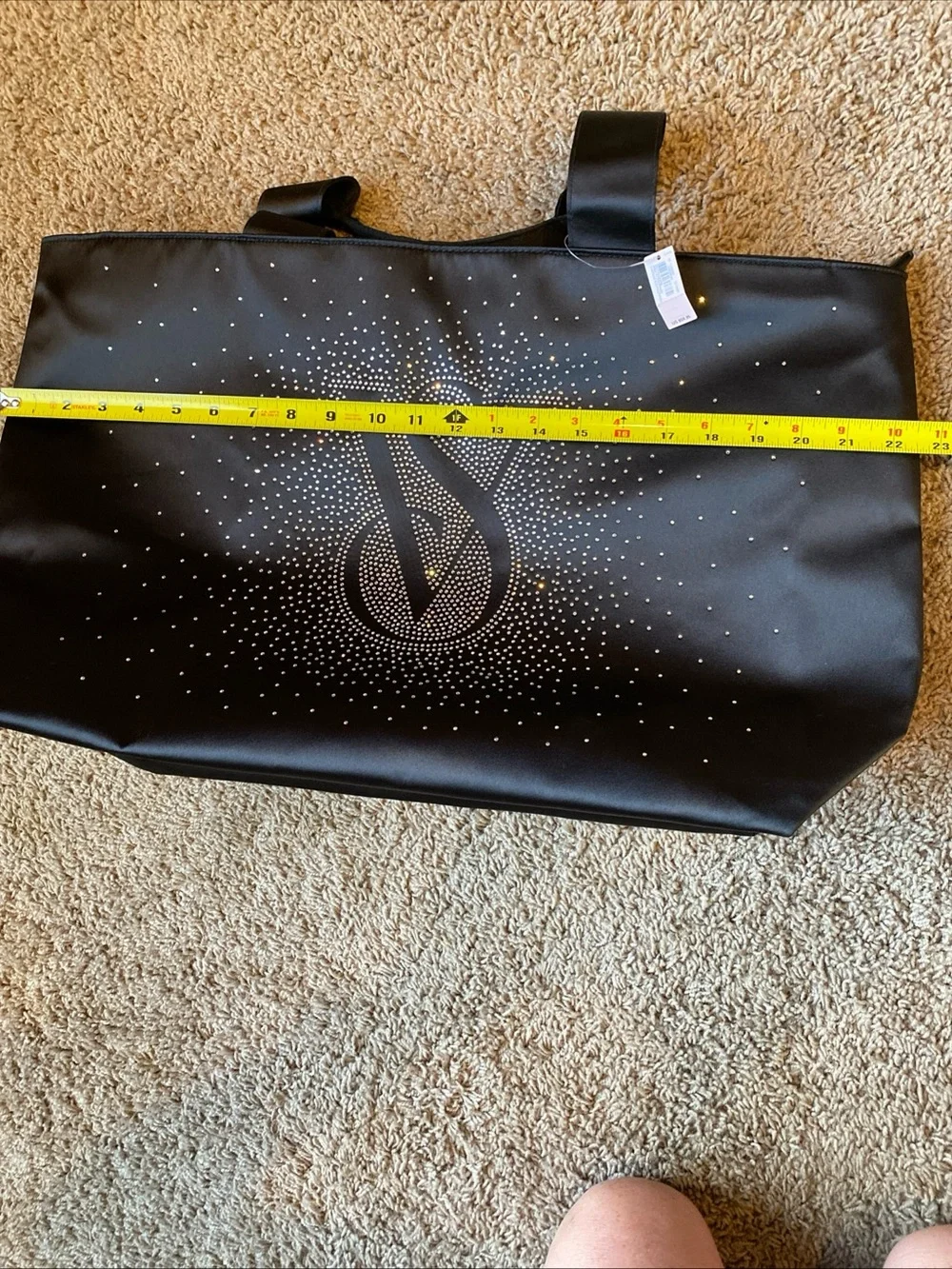NEW Victoria's Secret Rhinestone Shine Zipper Tote Bag Bling VS Weekend Purse